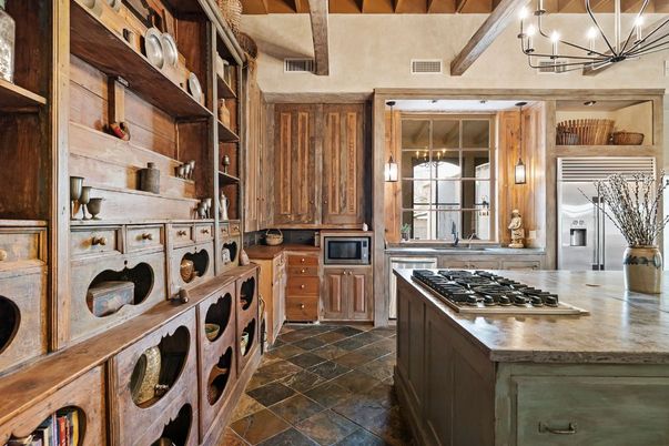 Interior, Kitchen, Pendant Lights, Wooden Beams