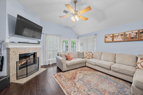 Fireplace, Interior, Living room, Wood Texture Flooring