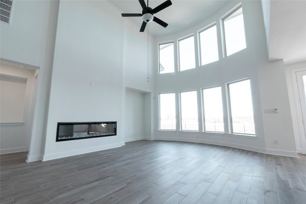 Empty room, Fireplace, Interior, Wood Texture Flooring