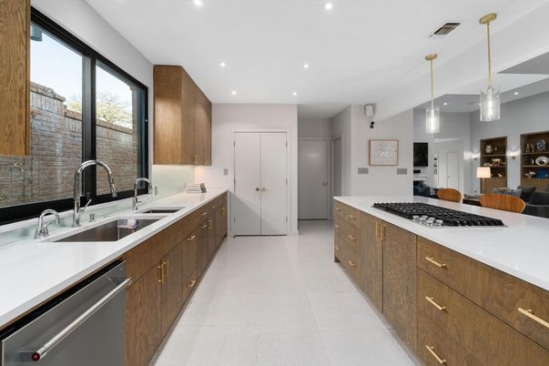 Interior, Kitchen, Pendant Lights, Recessed Lighting, Stainless Steel Appliances