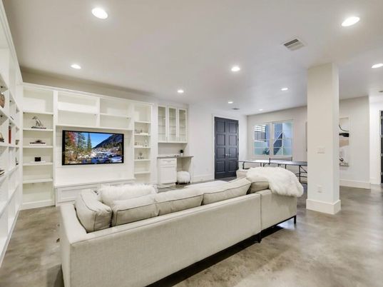 Interior, Living room, Recessed Lighting