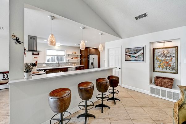 Interior, Kitchen, Pendant Lights, Recessed Lighting, Stainless Steel Appliances