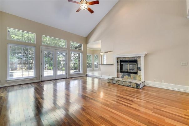 Empty room, Fireplace, Interior, Wood Texture Flooring