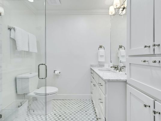 Bathroom, Dual Sink Vanities, Glass Shower, Interior