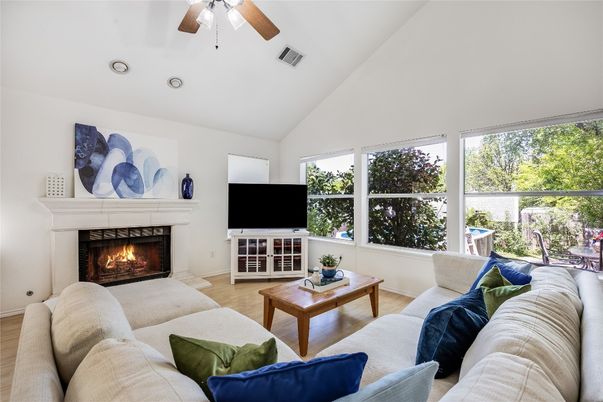 Fireplace, Interior, Living room, Wood Texture Flooring