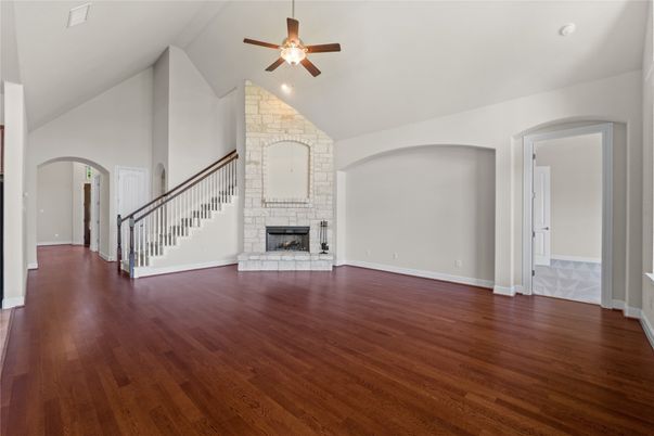 Empty room, Fireplace, Interior, Wood Texture Flooring