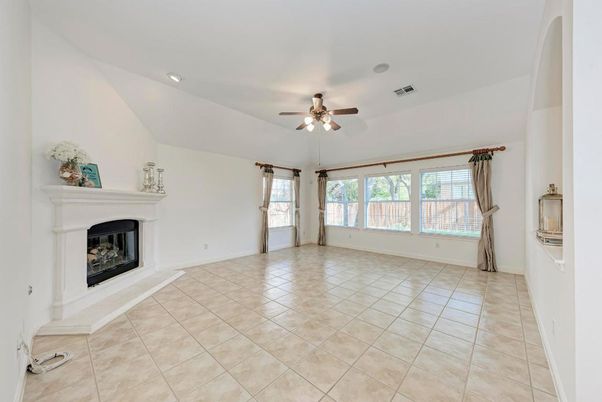 Empty room, Fireplace, Interior, Recessed Lighting