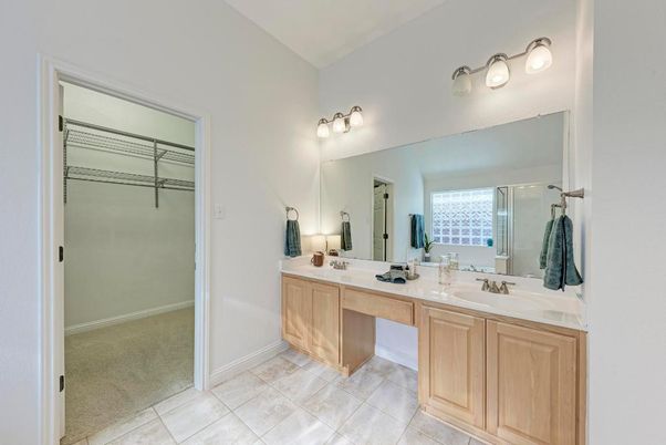 Bathroom, Dual Sink Vanities, Glass Shower, Interior