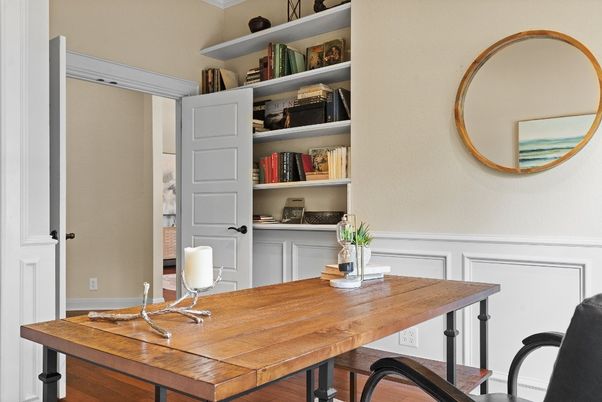 Home Office, Interior, Wood Texture Flooring