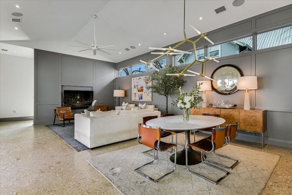 Dining room, Interior, Living room, Pendant Lights, Recessed Lighting