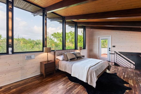 Bedroom, Interior, Wooden Beams, Wooden Ceilings, Wood Texture Flooring, Wooden Walls