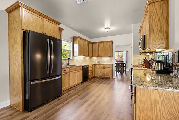 Interior, Kitchen, Wood Texture Flooring