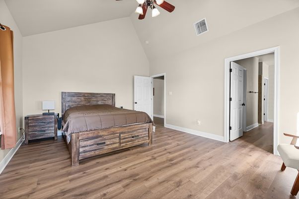 Bedroom, Interior, Wood Texture Flooring