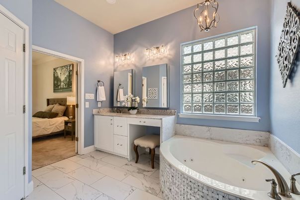 Bathroom, Bedroom, Interior, Marble, Pendant Lights