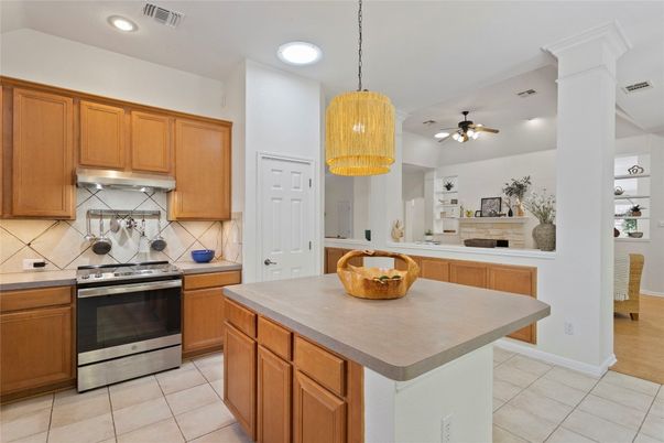 Interior, Kitchen, Pendant Lights, Recessed Lighting, Stainless Steel Appliances