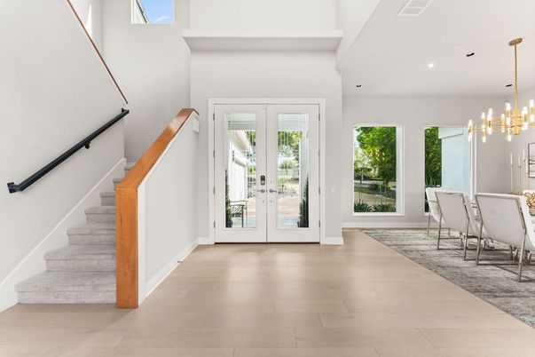 Interior, Pendant Lights, Recessed Lighting, Wood Texture Flooring
