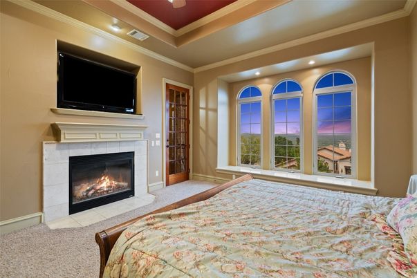 Bedroom, Fireplace, Interior, Recessed Lighting