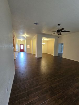 Chandelier, Empty room, Interior, Wood Texture Flooring