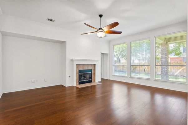 Empty room, Fireplace, Interior, Wood Texture Flooring