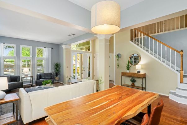Dining room, Interior, Living room, Wood Texture Flooring