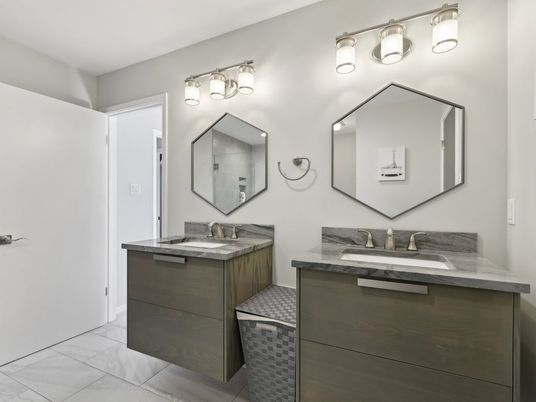 Bathroom, Dual Sink Vanities, Interior, Marble