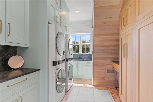 Interior, Recessed Lighting, Utility Closets, Washer, Wooden Walls