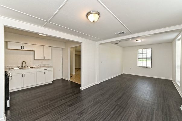 Empty room, Interior, Kitchen, Wood Texture Flooring
