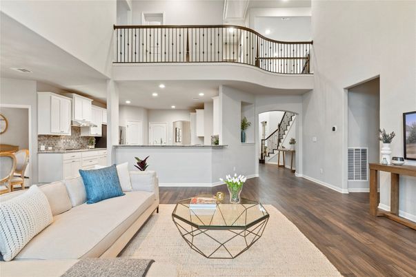 Interior, Kitchen, Living room, Recessed Lighting, Wood Texture Flooring