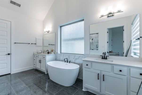 Bathroom, Dual Sink Vanities, Free Standing Baths, Interior