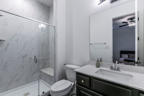 Bathroom, Bedroom, Glass Shower, Interior, Marble Walls