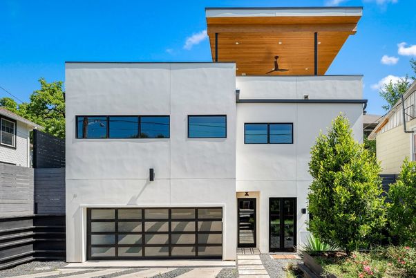 Attached, Exterior, Facade, Modern