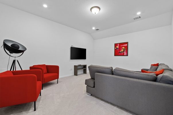 Interior, Living room, Recessed Lighting