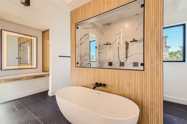 Bathroom, Free Standing Baths, Interior, Marble Walls