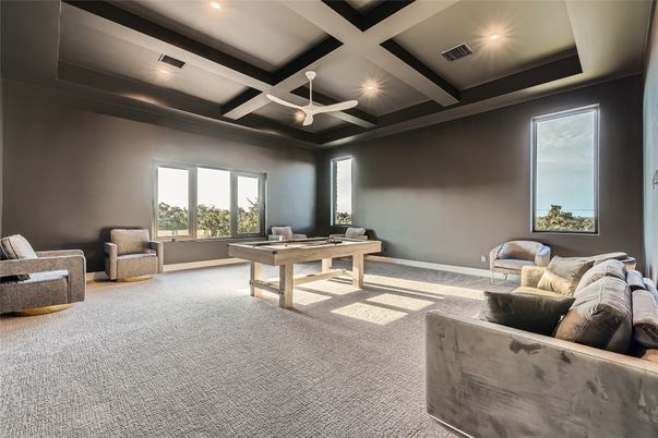 Billiard Table, Game Room, Interior, Recessed Lighting