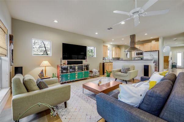 Interior, Kitchen, Living room, Recessed Lighting, Stainless Steel Appliances