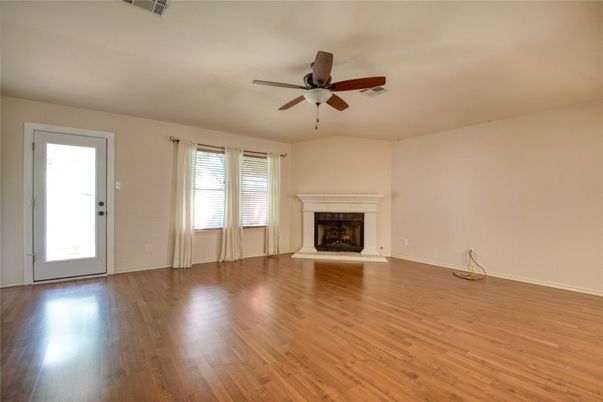 Empty room, Fireplace, Interior, Wood Texture Flooring