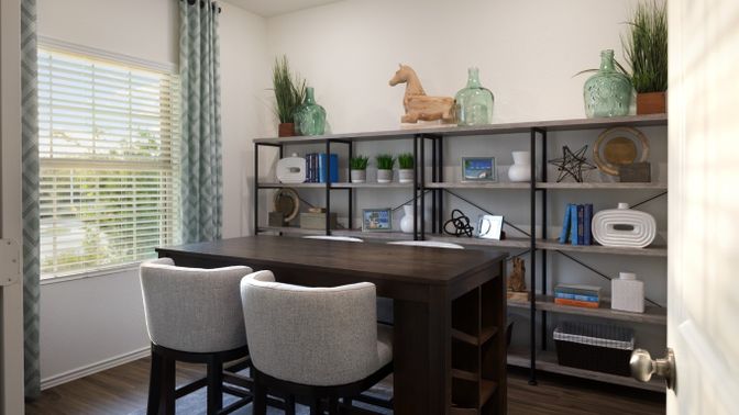 Home Office, Interior, Wood Texture Flooring
