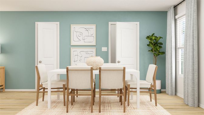 Dining room, Interior, Wood Texture Flooring