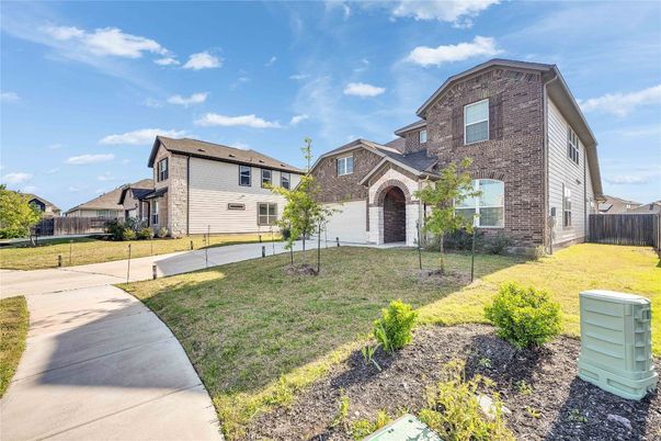 Backyard, Exterior, Facade, Brick Facade, Mediterranean