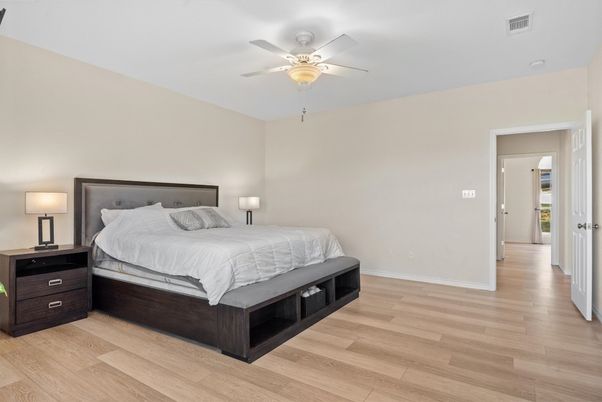 Bedroom, Interior, Wood Texture Flooring