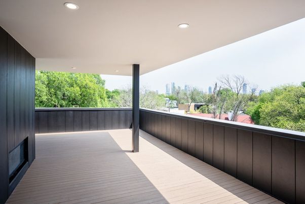 Exterior, Recessed Lighting, Wood Texture Flooring