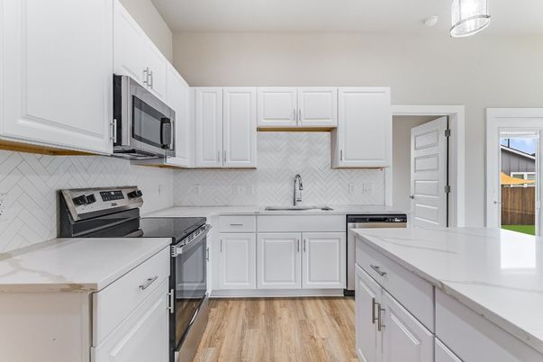 Interior, Kitchen, Wood Texture Flooring