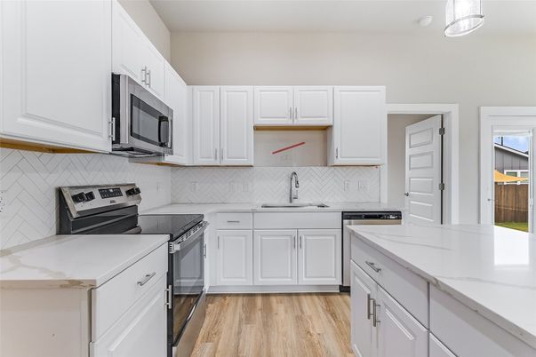 Interior, Kitchen, Wood Texture Flooring