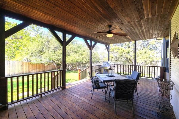 Exterior, Sun Room, Wooden Ceilings, Wood Texture Flooring