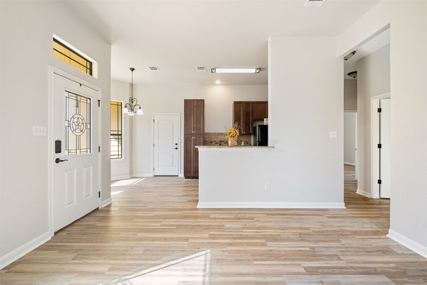 Interior, Pendant Lights, Recessed Lighting, Wood Texture Flooring