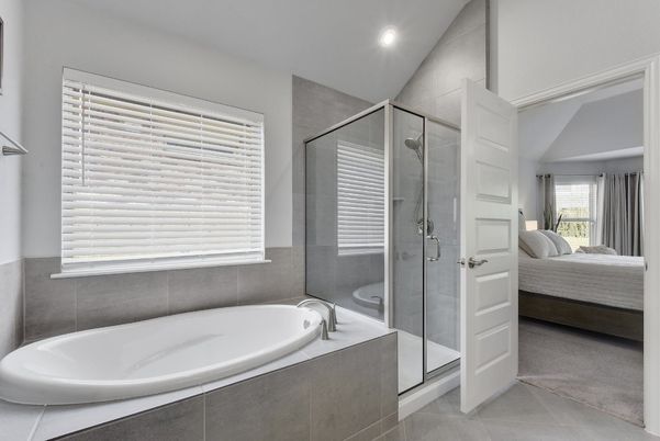 Bathroom, Bedroom, Glass Shower, Interior, Recessed Lighting