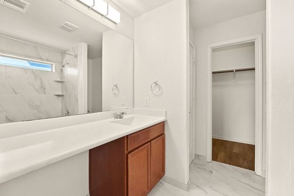 Bathroom, Dual Sink Vanities, Interior, Marble, Marble Walls