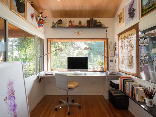 Home Office, Interior, Wood Texture Flooring