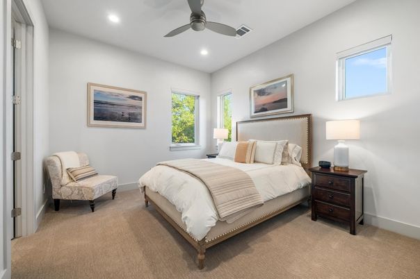 Bedroom, Interior, Recessed Lighting
