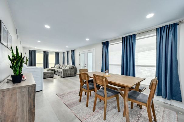 Dining room, Interior, Living room, Recessed Lighting